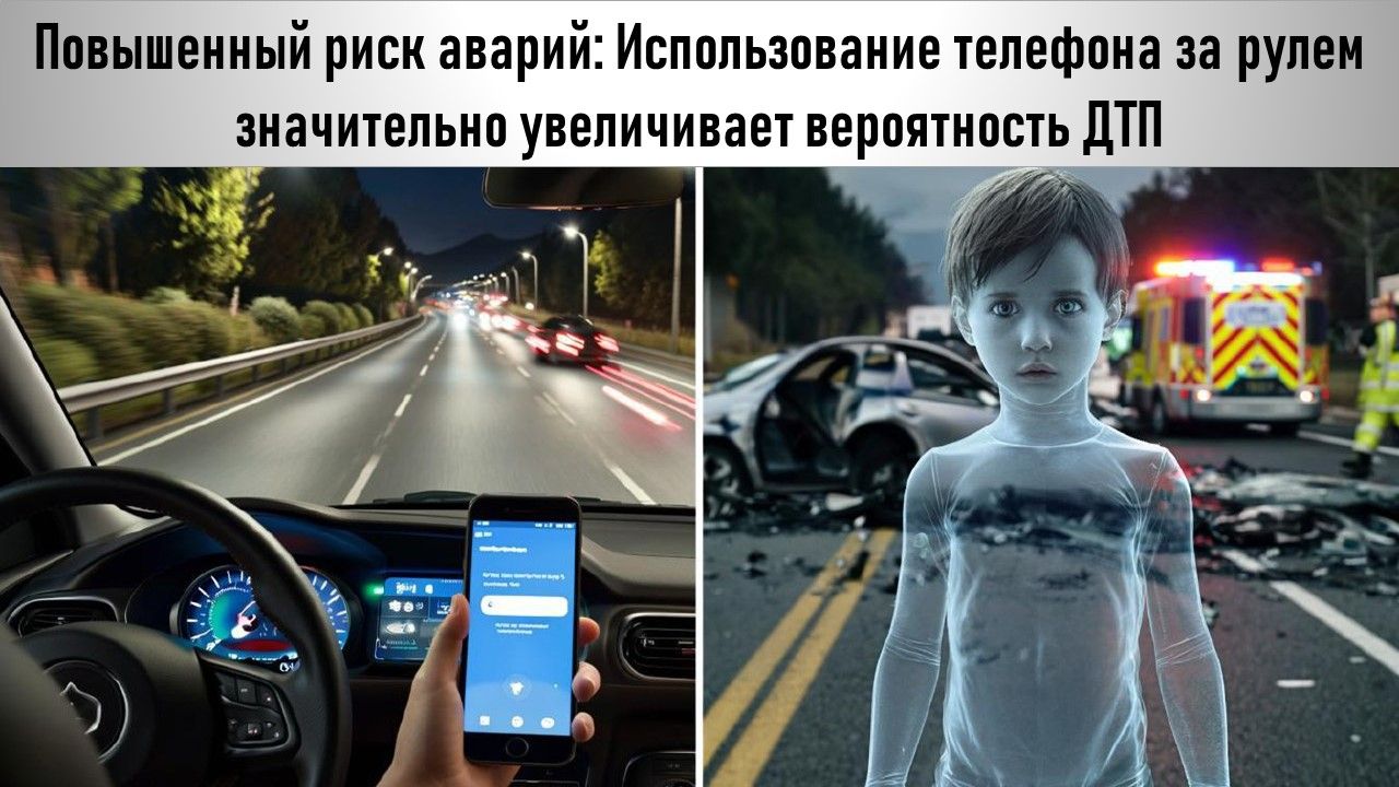 Телефон — повышенный риск аварий