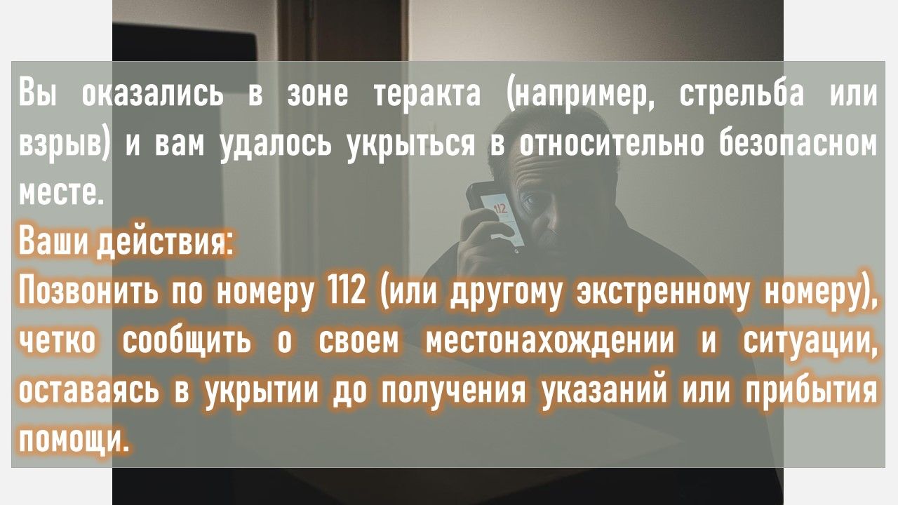 Антитеррор. Что делать, если вы оказались в зоне теракта