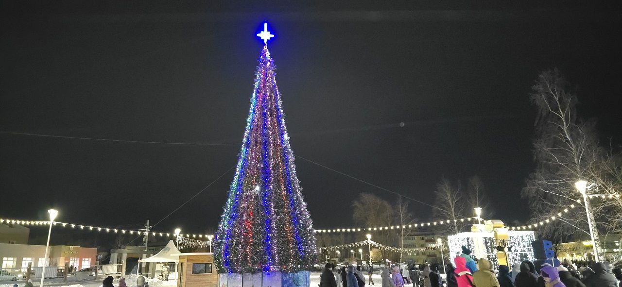 Главная елка Лаишевского района зажгла свои огни