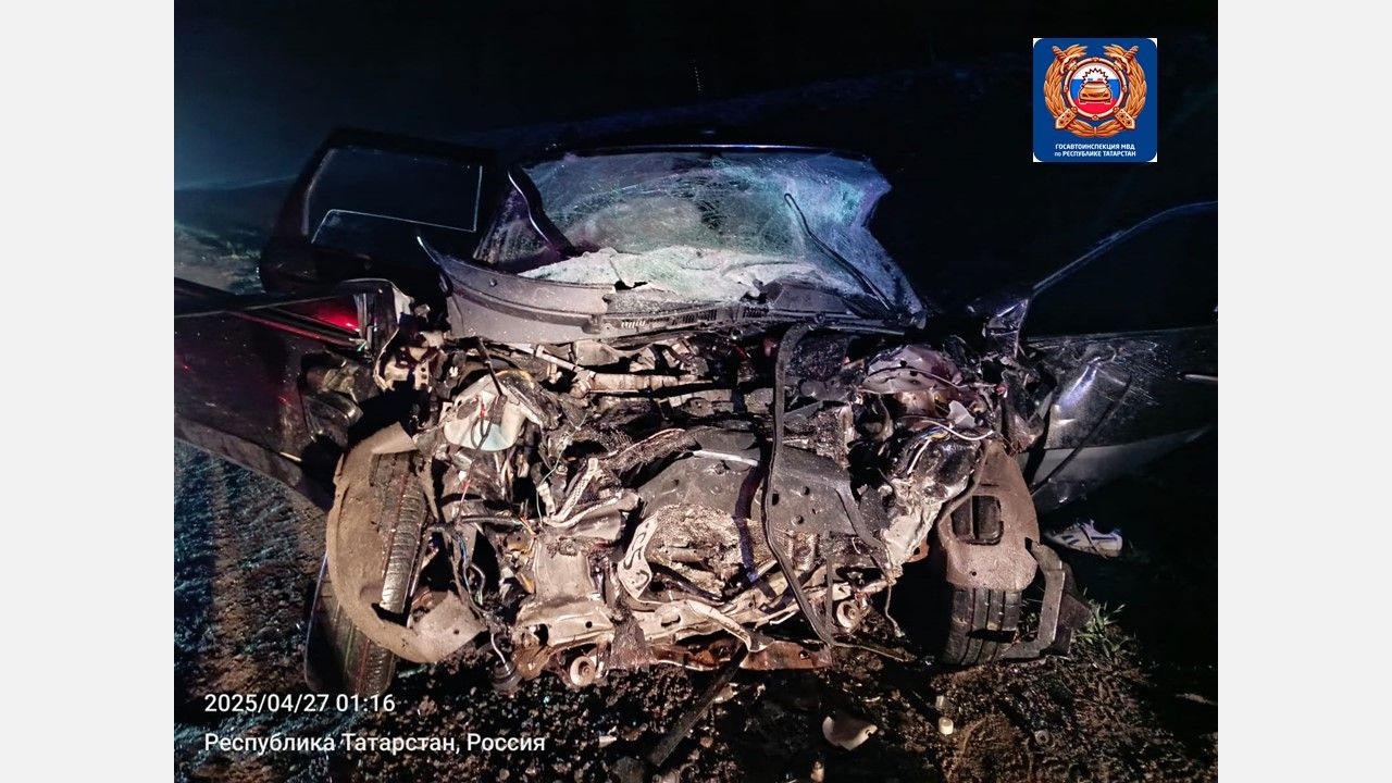 Трагедия на трассе Казань-Оренбург: после лобового столкновения автомобилей один погибший, у троих тяжелые травмы