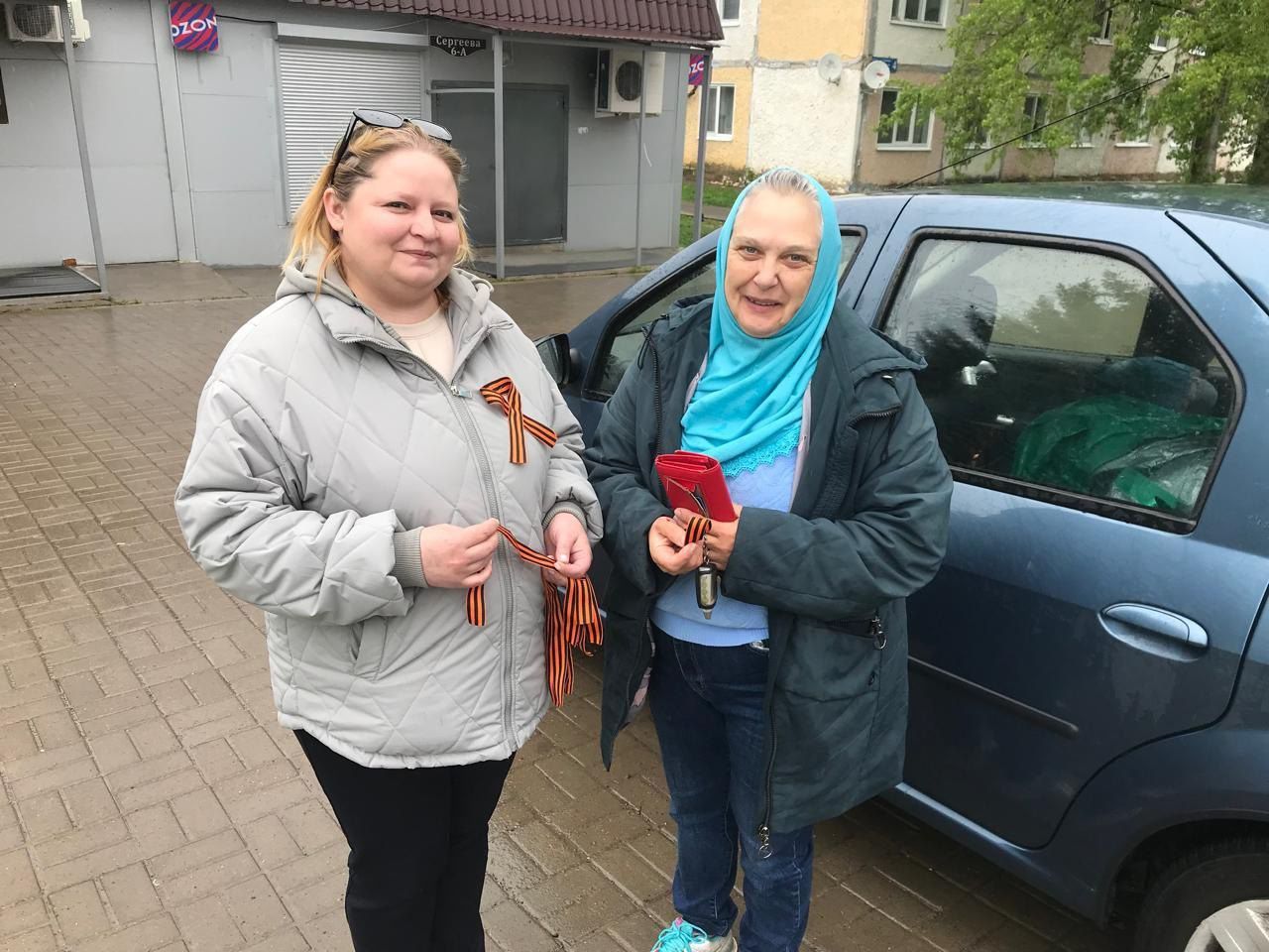 В селе Среднее Девятово прошла акция «Георгиевская ленточка»