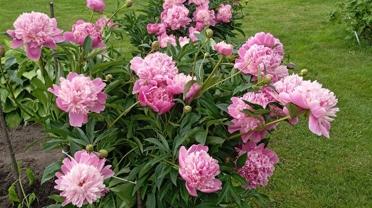 Пионы и ирисы: сад в красках гармонии