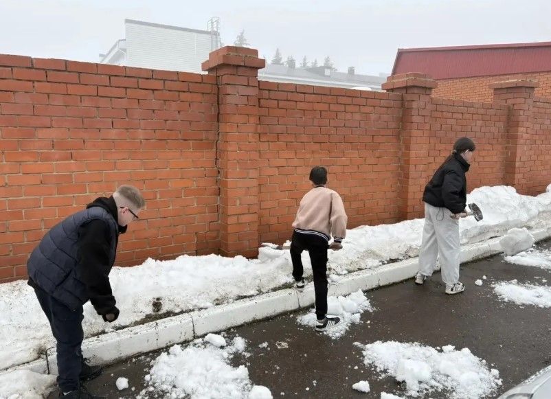 В Лаишевском детдоме устроили весенний субботник