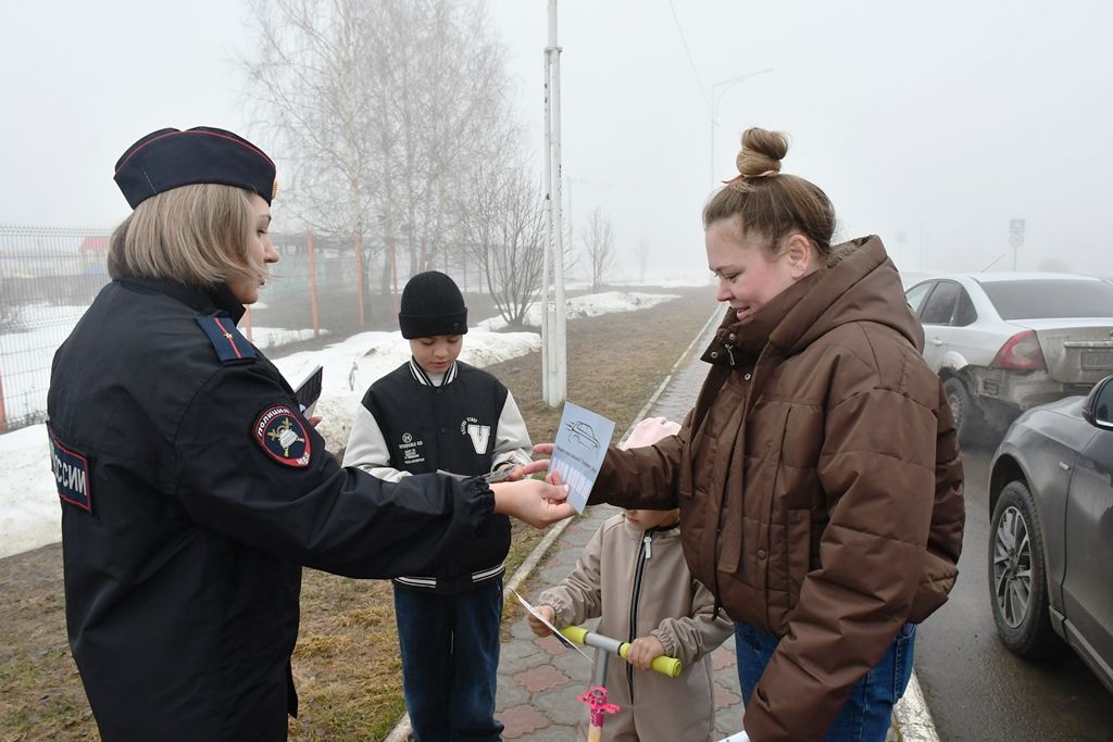 Профилактика ДТП с детьми: вручение памяток малышам и взрослым