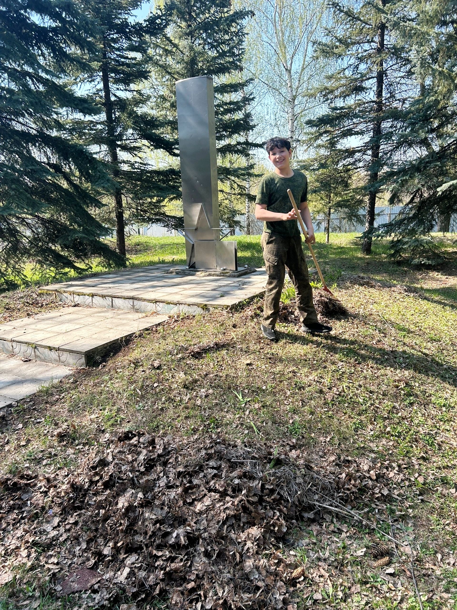 Субботник и патриотические акции в Столбищенской школе