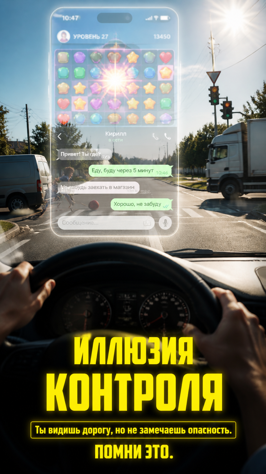 Разговор по телефону за рулем может стоить жизни