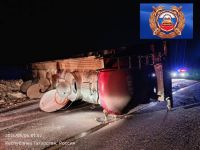 В Лаишевском районе Татарстана произошло ДТП с опрокидыванием цистерны