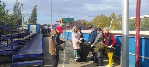 В Габишево дружно вышли на субботник