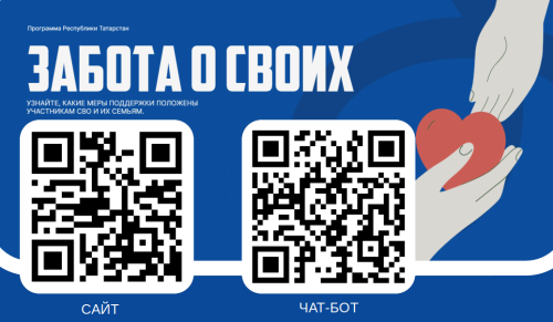 Татарстан разместил на одном ресурсе «Забота о своих» все меры поддержки участников СВО