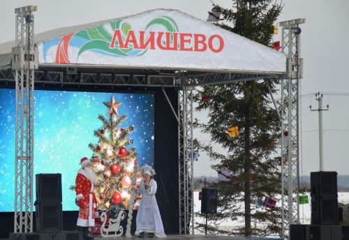 Новогодние мероприятия возле главной елки Лаишева начнутся второго января