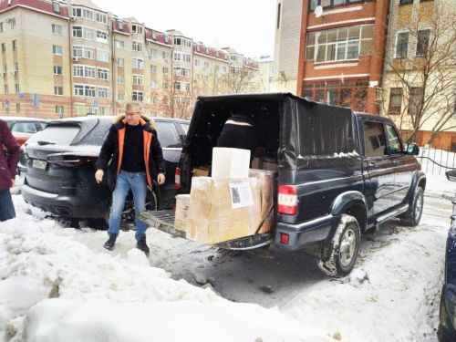 Отправили очередную гуманитарную помощь для ребят, участвующих в боевых действиях в зоне СВО