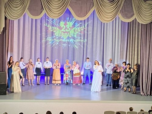 В Столбищенском доме культуры поздравили защитников Отечества