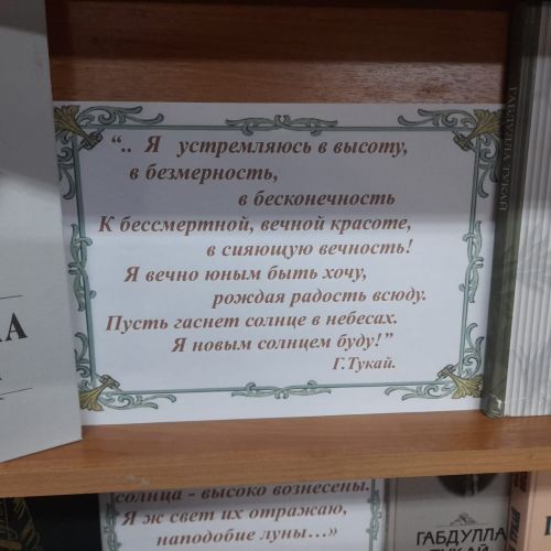 Акция «Родной язык - святой язык, отца и матери язык…» организована в Лаишевской библиотеке