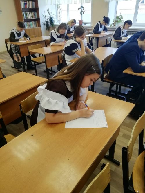 Лаишевские школьники писали Тотальный диктант