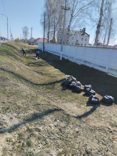 Жители Лаишева продолжают убираться на улицах города