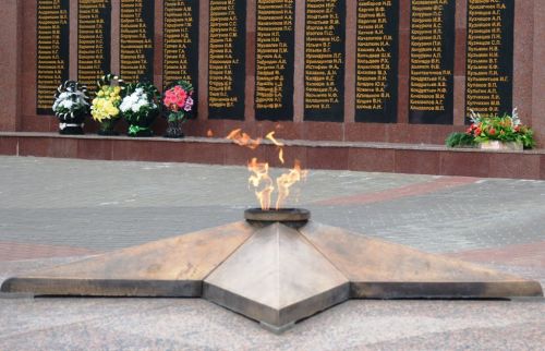 Лаишевцы возложили цветы к мемориалу Вечного огня