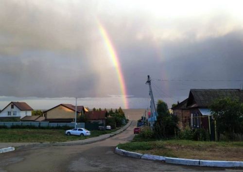 Над Камой в Лаишево засияли сразу две радуги