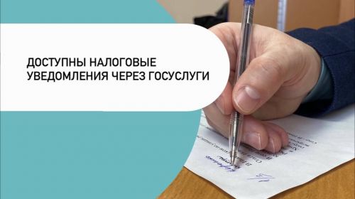Доступны налоговые уведомления через Госуслуги
