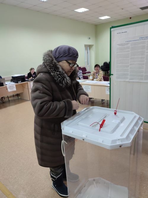 На утро 16 марта в Державино проголосовали около половины всех избирателей