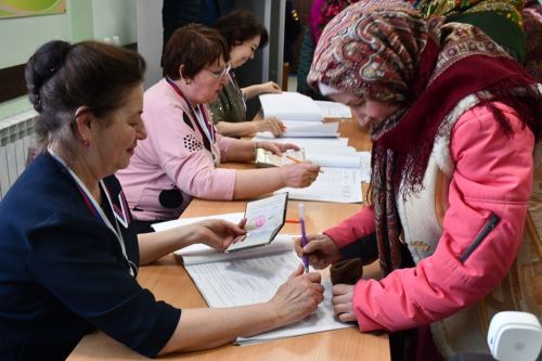 Как участницы ансамбля «Русские напевы» в селе Каипы голосовать ходили