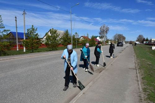 На общегородском субботнике улицы Лаишева приводят в порядок