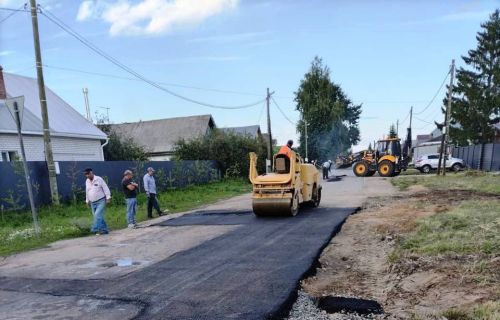 В Лаишевском районе продолжается ямочный ремонт