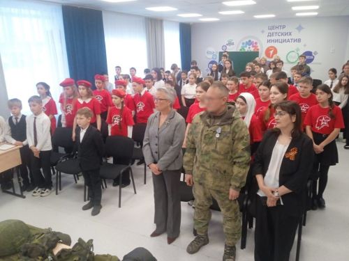 Юнармейцы Лаишевского района познакомились с участником специальной военной операции