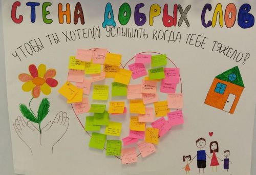 Лаишевские школьники приняли участие в акции «Стена добрых слов»