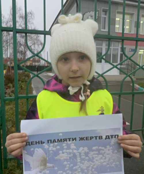 В Лаишево воспитанники детского сада «Берёзка» провели акцию памяти жертв ДТП