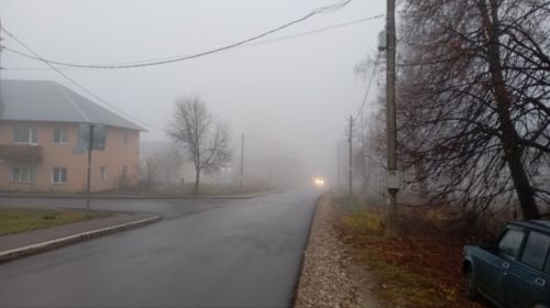 Лаишево накрыл густой туман