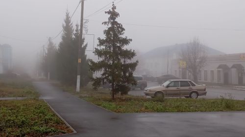Лаишево накрыл густой туман