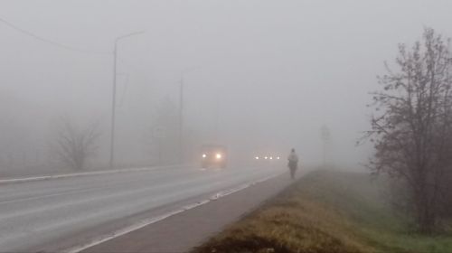 Лаишево накрыл густой туман