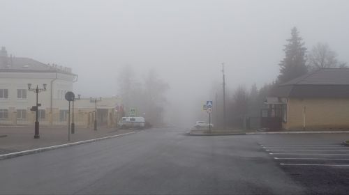 Лаишево накрыл густой туман