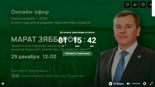 Прямой эфир с Маратом Зяббаровым 29 декабря