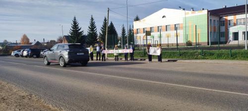 Юные инспекторы движения напомнили водителям о скоростном режиме