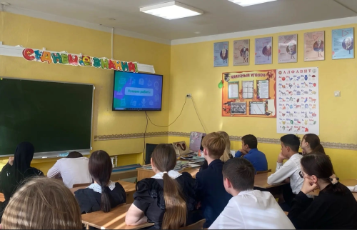 Урок по выбору профессии в Лаишевской школе №2
