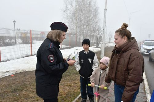 Профилактика ДТП с детьми: вручение памяток малышам и взрослым