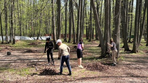 Сотрудники молодёжного центра «Белогорье» внесли свой вклад в благоустройство лагеря «Липки»