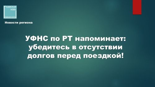 Перед отпуском проверьте налоговую задолженность