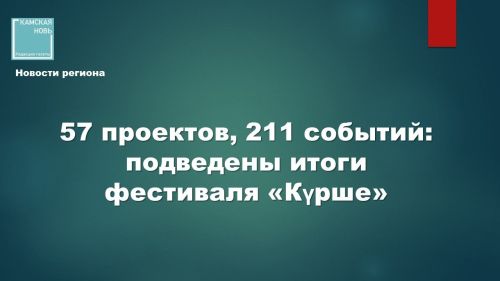 57 проектов, 211 событий: подведены итоги фестиваля «Күрше»