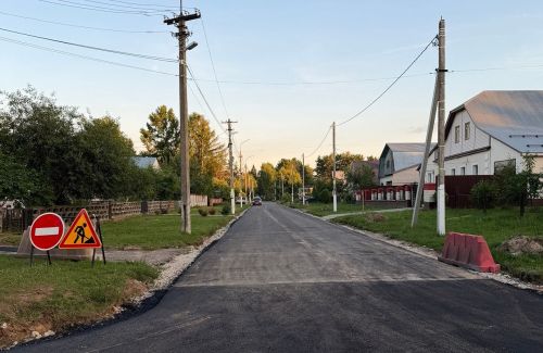 В селе Габишево Лаишевского района обновили асфальт на двух улицах