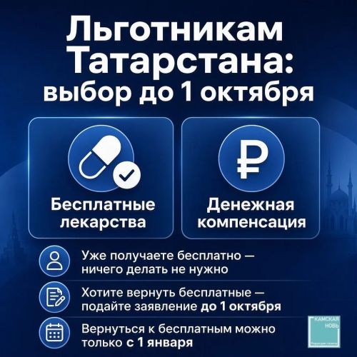 Льготники Татарстана выбирают между деньгами и бесплатными лекарствами