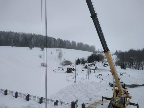 В селе Среднее Девятово Лаишевского района состоялась установка колокола Благовест на колокольню старящейся церкви