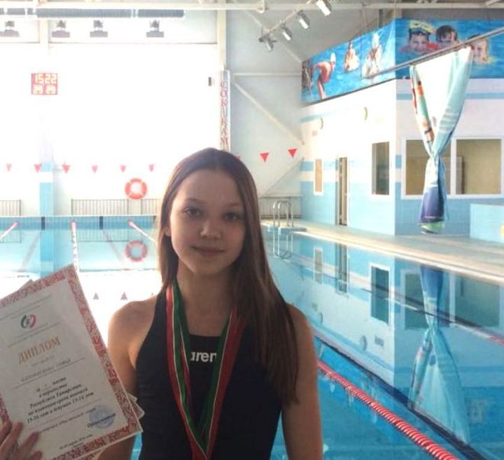 Юная лаишевская спортсменка вошла в тройку лидеров чемпионата Татарстана по плаванию