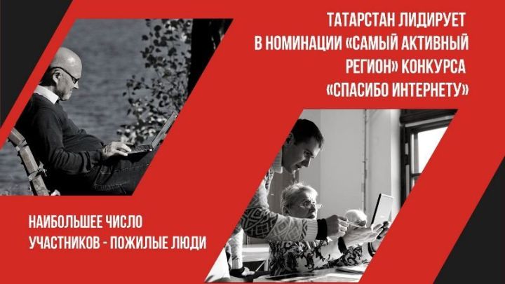 Шестой год подряд Татарстан лидирует в номинации «Самый активный регион» конкурса «Спасибо Интернету»