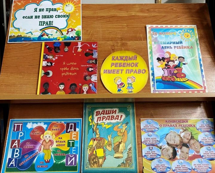 Новая книжная выставка о правах детей организована в Лаишевской библиотеке