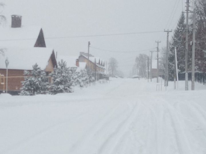 В Лаишевский район пришли обильные снегопады