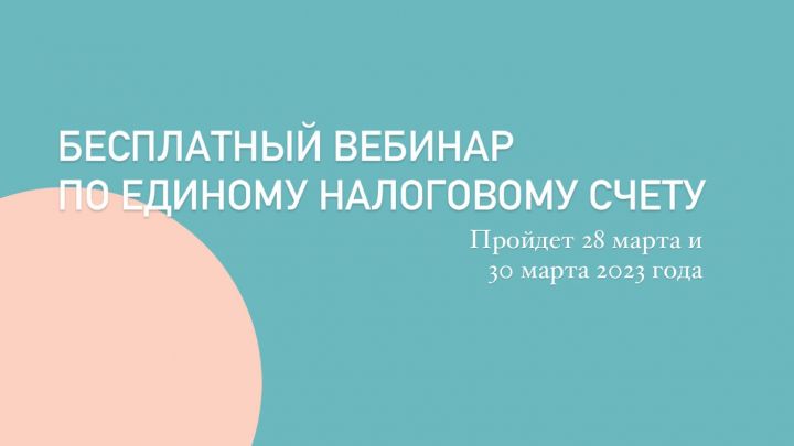 Сотрудники Управления ответят на вопросы на бесплатном вебинаре по ЕНС