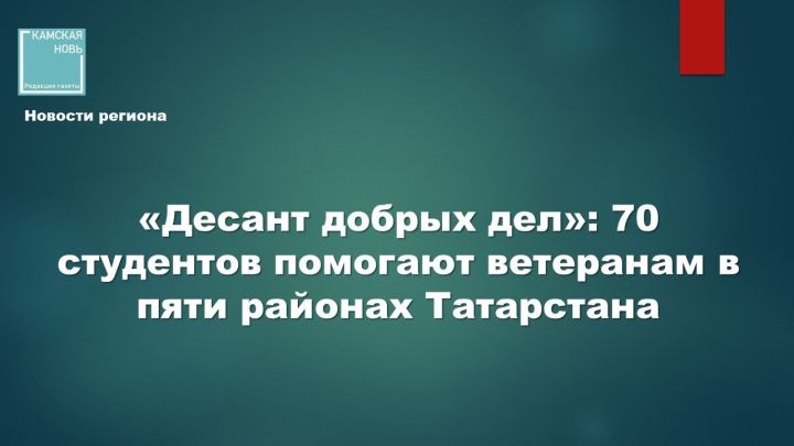 Студенты РТ помогают ветеранам и проводят профориентацию для школьников