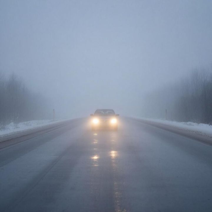 Осторожно на дороге: Туман снова гостит в Лаишевском районе